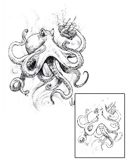 Octopus Tattoo Marine Life tattoo | JPF-00530