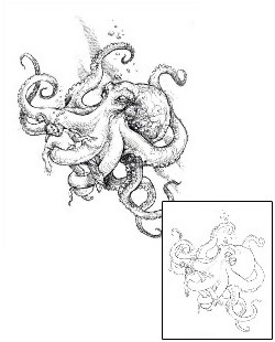 Octopus Tattoo Marine Life tattoo | JPF-00531