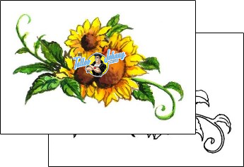 Flower Tattoo plant-life-flowers-tattoos-judy-parker-jpf-00555