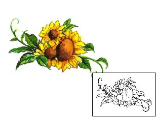 Sunflower Tattoo Plant Life tattoo | JPF-00555