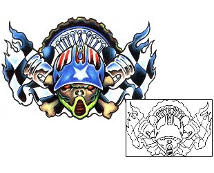 Racing Tattoo Horror tattoo | JQF-00035