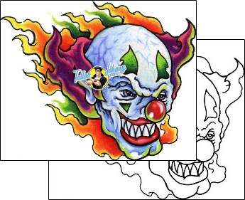 Horror Tattoo fantasy-clown-tattoos-jamie-english-jqf-00068