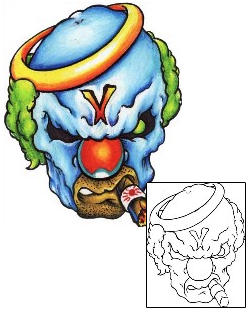 Clown Tattoo Mean Mug Clown Tattoo