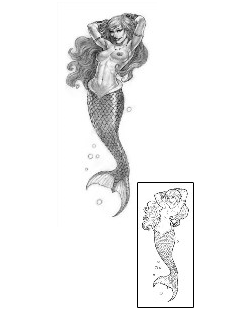 Mermaid Tattoo Marine Life tattoo | JRF-00031