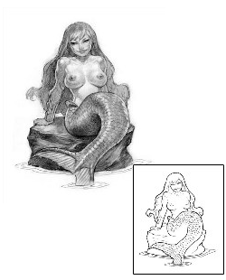 Mermaid Tattoo Marine Life tattoo | JRF-00033