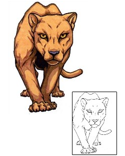 Mountain Lion Tattoo Animal tattoo | JSF-00029