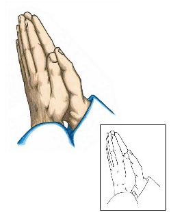 Praying Hands Tattoo Religious & Spiritual tattoo | JSF-00138