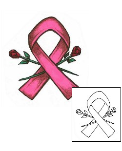 Ribbon Tattoo Religious & Spiritual tattoo | JSF-00150