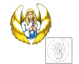 Angel Tattoo Religious & Spiritual tattoo | JSF-00153