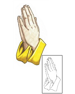 Praying Hands Tattoo Religious & Spiritual tattoo | JSF-00161
