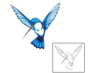Hummingbird Tattoo Animal tattoo | JSF-00214