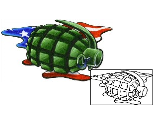 Military Tattoo USA Grenade Tattoo