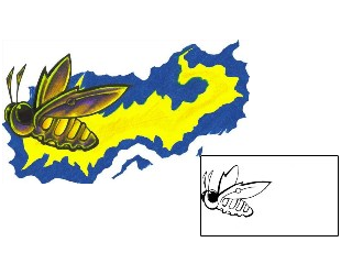 Bee Tattoo Insects tattoo | JTF-00037