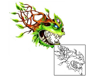 Monster Tattoo Horror tattoo | JYF-00020