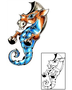 Seahorse Tattoo Marine Life tattoo | JYF-00064