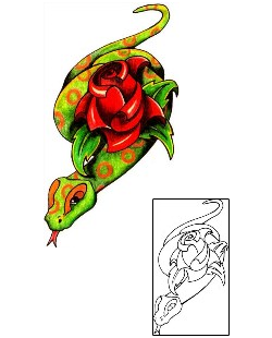 Reptile Tattoo Plant Life tattoo | JYF-00065