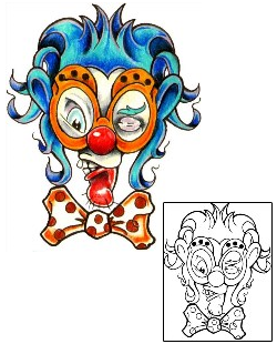 Scary Tattoo Tipsy Clown Tattoo