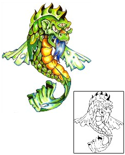 Monster Tattoo Marine Life tattoo | JYF-00089