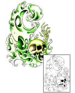 Skull Tattoo Horror tattoo | JYF-00114
