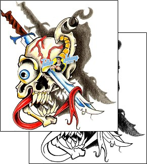 Skull Tattoo horror-skull-tattoos-jeffrey-graham-jyf-00128