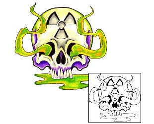 Skull Tattoo Horror tattoo | JYF-00136