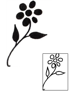 Black Ink Tattoo Plant Life tattoo | JZF-00080