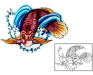 Fish Tattoo Marine Life tattoo | KBF-00002