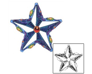 Nautical Star Tattoo Astronomy tattoo | KDF-00062