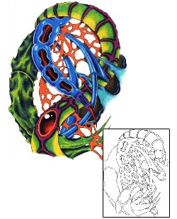 Biomechanical Tattoo Specific Body Parts tattoo | KDF-00067