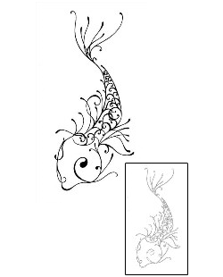Koi Tattoo Marine Life tattoo | KDF-00087