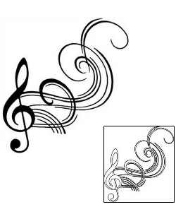 Music Tattoo Miscellaneous tattoo | KDF-00148