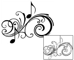 Music Tattoo Miscellaneous tattoo | KDF-00159