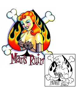 Pin Up Tattoo Miscellaneous tattoo | KEF-00006