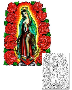 Rose Tattoo Religious & Spiritual tattoo | KEF-00060