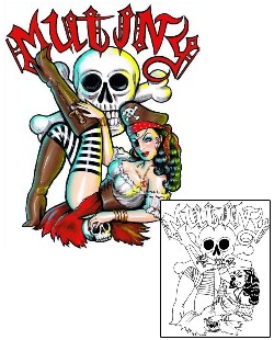 Crossbones Tattoo Miscellaneous tattoo | KEF-00061