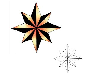 Star Tattoo Astronomy tattoo | KFF-00034