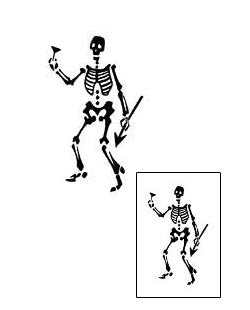 Skeleton Tattoo Horror tattoo | KHF-00125