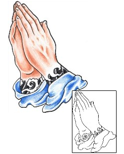 Praying Hands Tattoo Religious & Spiritual tattoo | KIF-00031