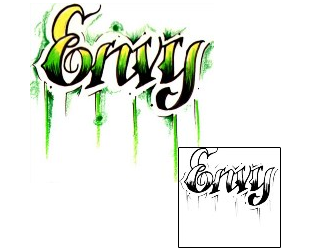 Picture of Envy Lettering Tattoo