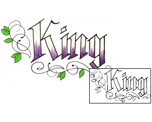 King Tattoo King Lettering Tattoo