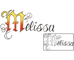 Picture of Melissa Lettering Tattoo