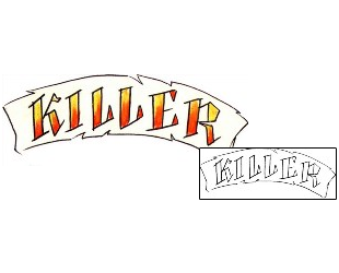 Picture of Killer Lettering Tattoo