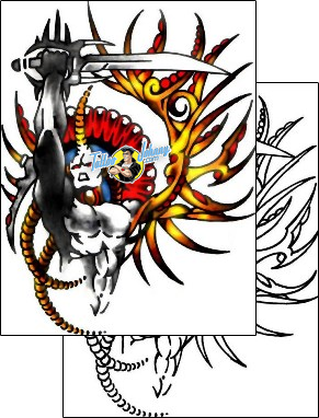 Warrior Tattoo fantasy-warrior-tattoos-kole-klf-00332