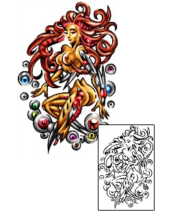 Woman Tattoo Mythology tattoo | KLF-00395