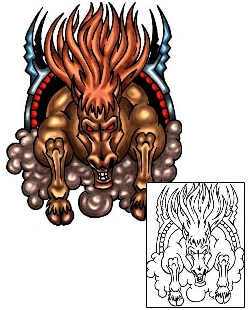 Monster Tattoo Animal tattoo | KLF-00454