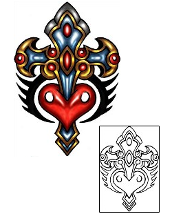 Sacred Heart Tattoo Religious & Spiritual tattoo | KLF-00548