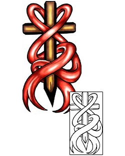 Ribbon Tattoo Religious & Spiritual tattoo | KLF-00550