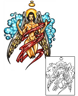 Angel Tattoo Religious & Spiritual tattoo | KLF-00590