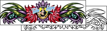 Hibiscus Tattoo for-women-lower-back-tattoos-kole-klf-00767