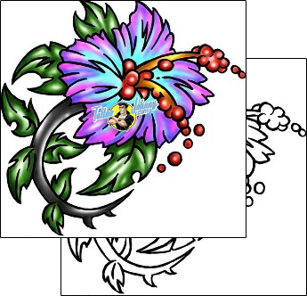 Hibiscus Tattoo plant-life-hibiscus-tattoos-kole-klf-00790